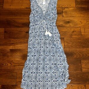 La Blanca Breeze Tie Front Cover Up Dress in Capri, Size Medium